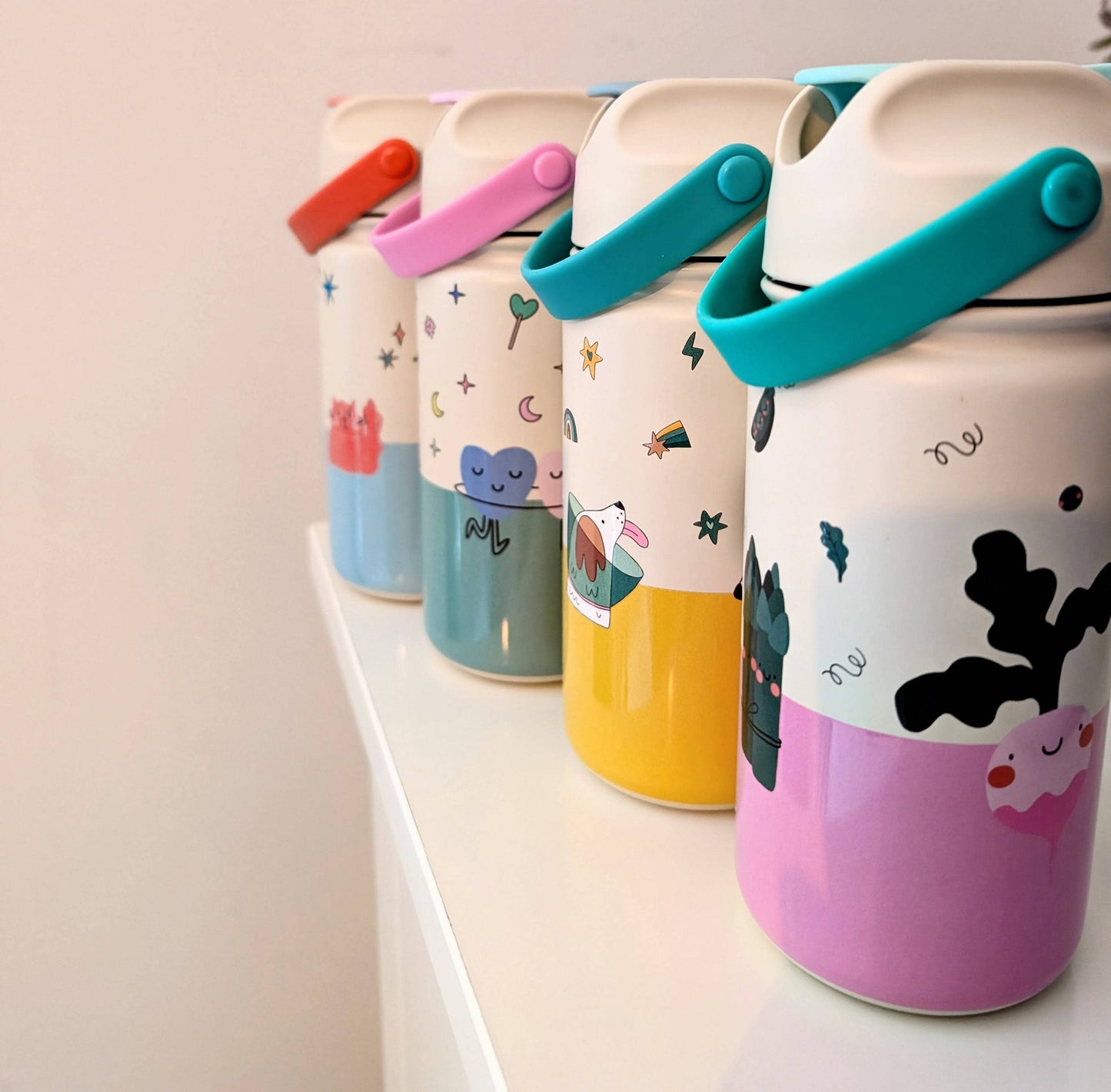NEW COLLECTION Insulated Stainless Steel Bottle for Kids: Funky Dogs