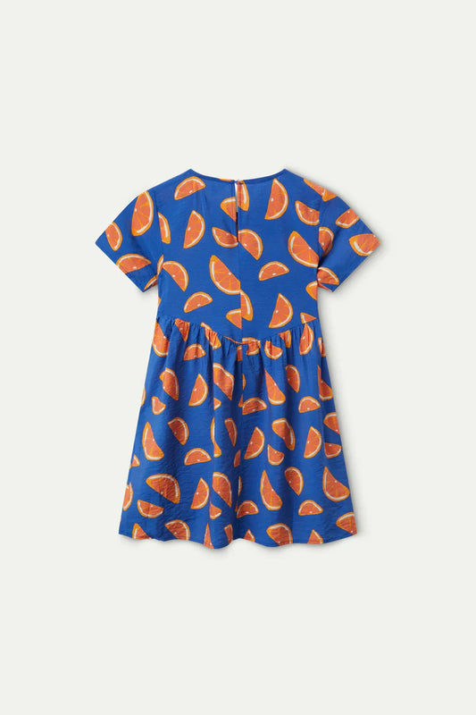 OUTLET - Vestido corto de niña estampado pomelos - 11403