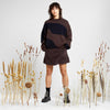 Sweater Limhamn - Flowy Block - Black/Coffee Brown