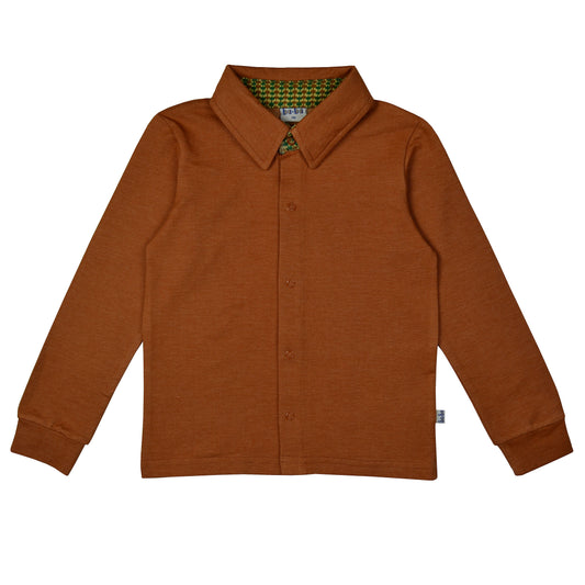 OUTLET - Shirt Long Sleeves Punto Di Milano - Glazed Ginger