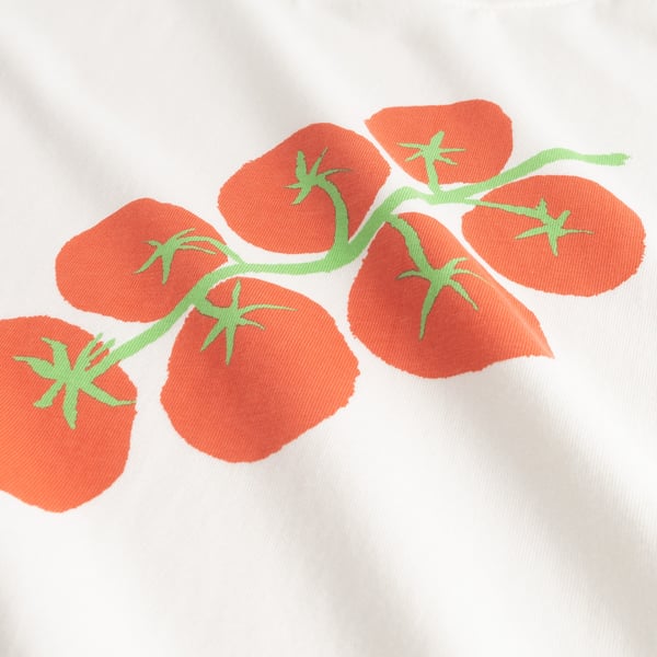 T-shirt Vadstena - Tomato Off-white
