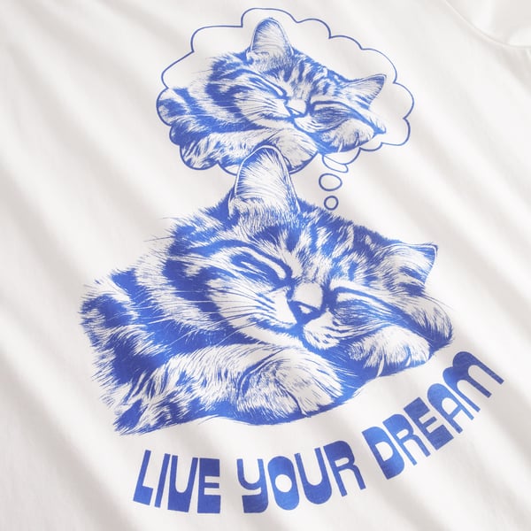 T-shirt Vadstena - Live Your Dream Off-White Gots