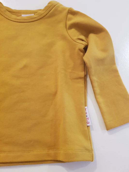 OUTLET - Effen Longsleeve - Mosterd