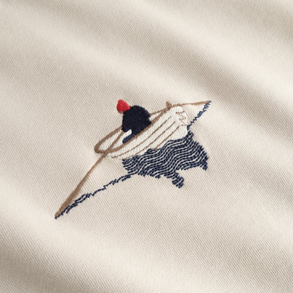 Sweatshirt Malmoe Rowing boat Oat white Rainy day
