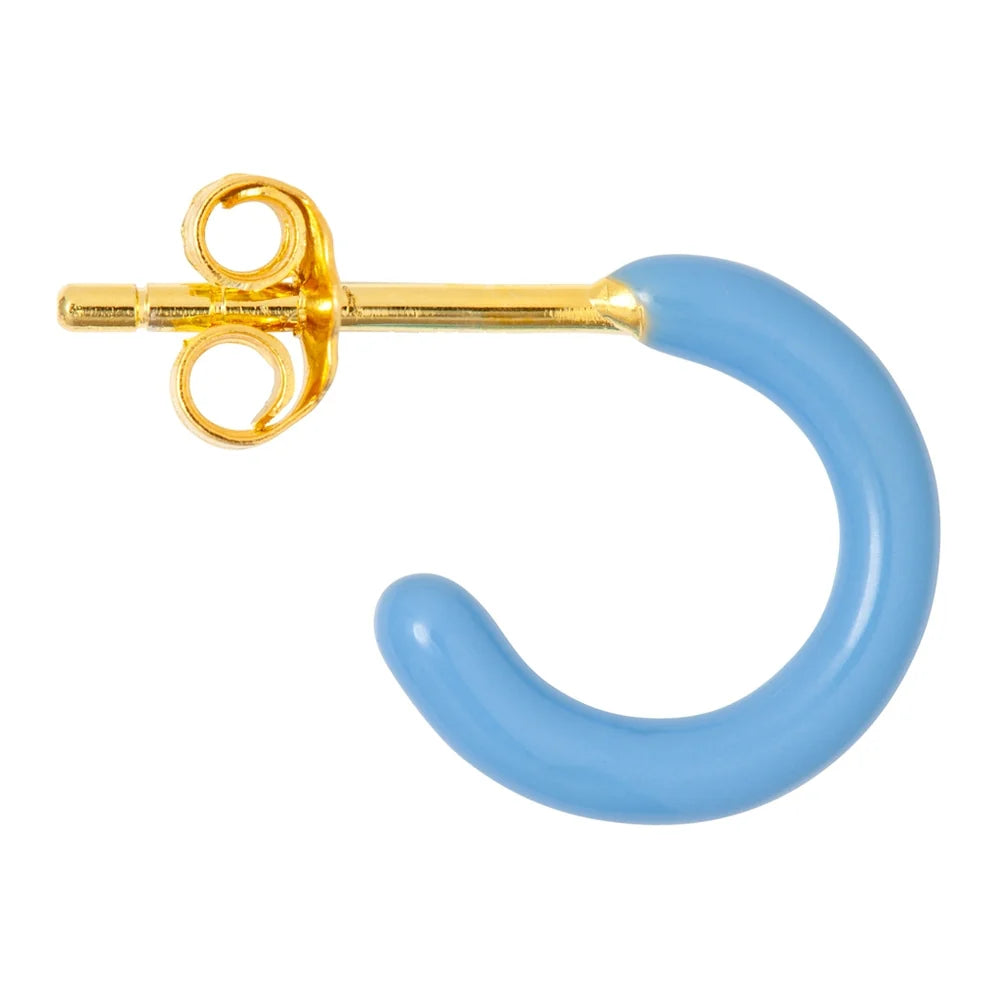 Color Hoop - 1 Pcs - Enamel/Light Blue