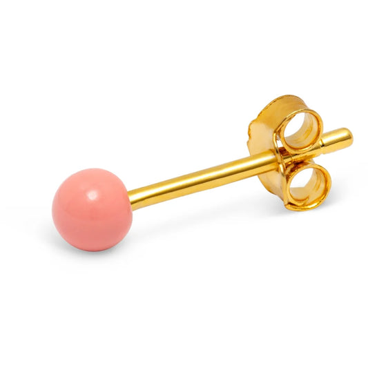 Color Ball - 1 Pcs - Enamel/Burnt Coral