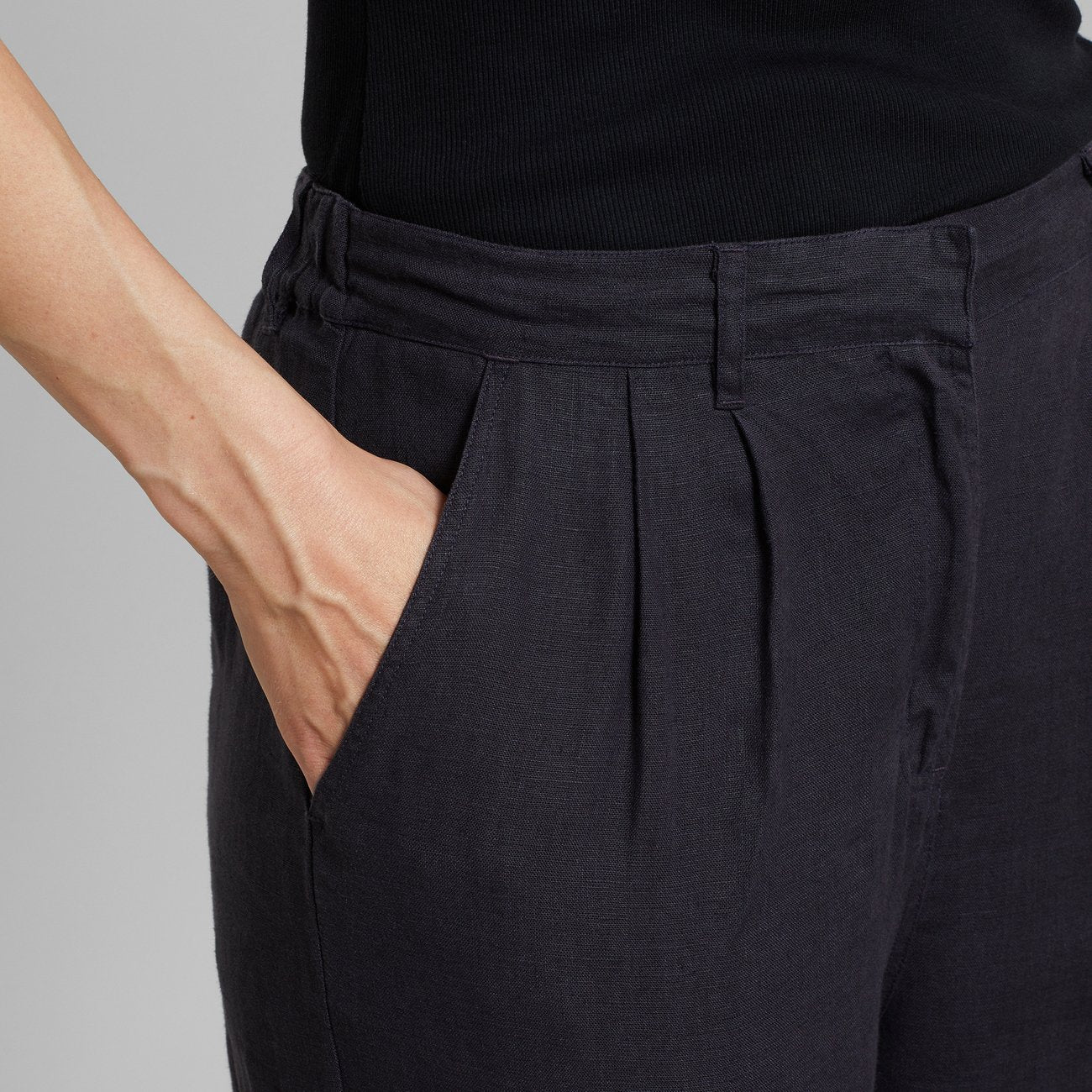 Women - Pants - Vickleby Linen Phantom Black