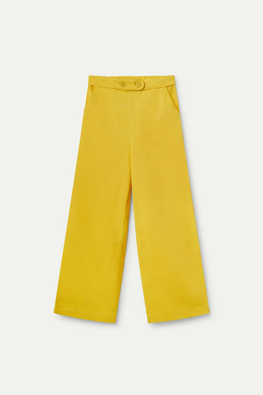 NOOS - Pantalón de niña recto botones amarillo - 43408