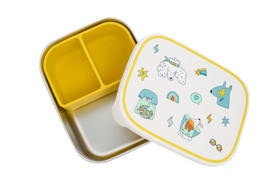 STAINLESS STEEL LUNCHBOX with compartments Funky Dogs