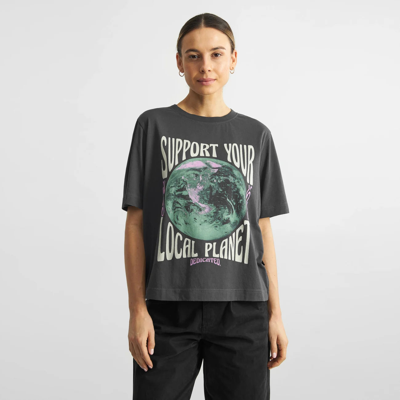 T-Shirt - Vadstena - Your Planet Charcoal