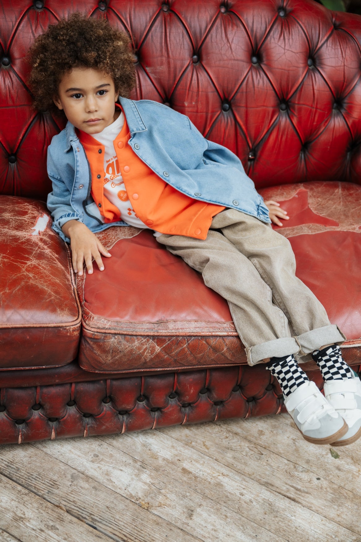 Pants wide fit Sand