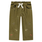 Wide embroidered pants Green
