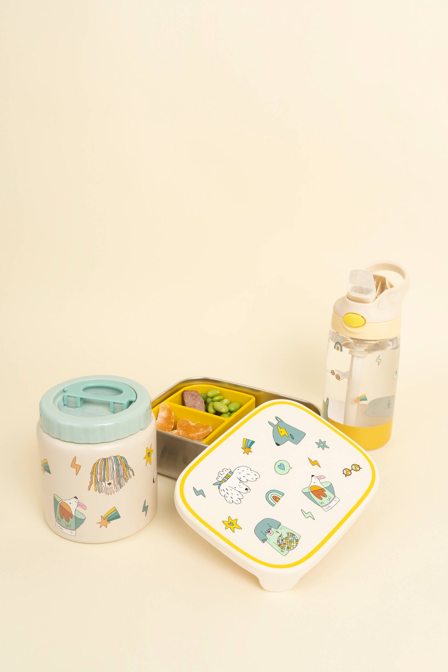 STAINLESS STEEL LUNCHBOX with compartments Funky Dogs