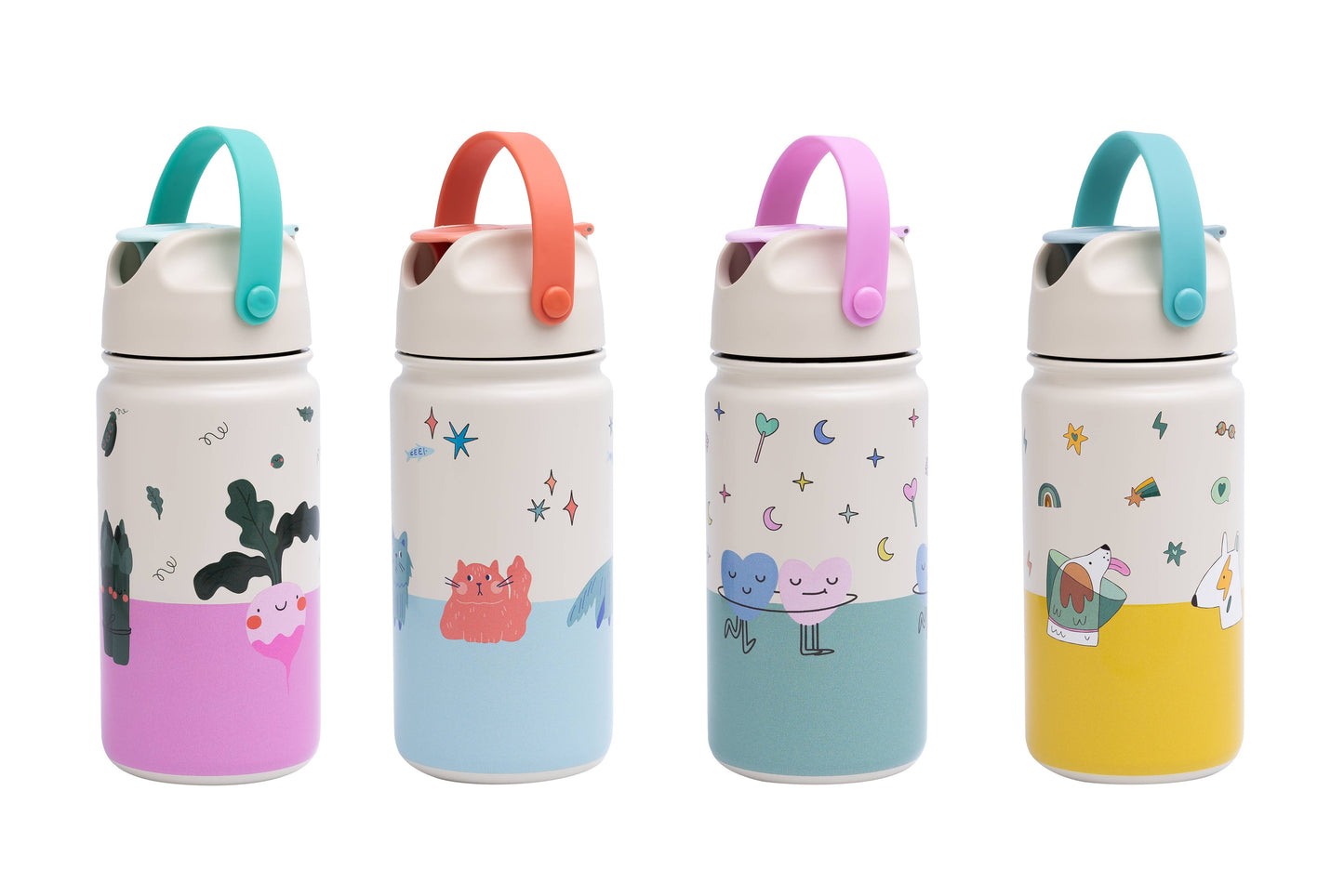 NEW COLLECTION Insulated Stainless Steel Bottle for Kids: Funky Dogs
