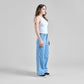 Workwear Pants Vara Denim Pepita Cats Light Blue GOTS