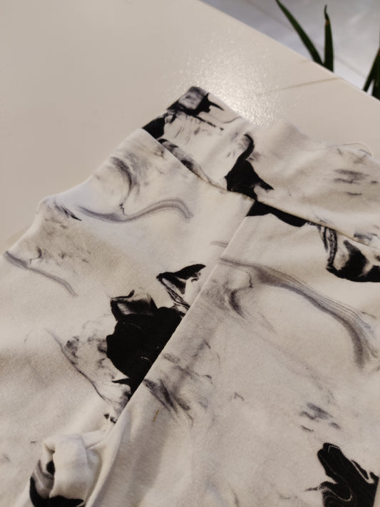 OUTLET - Legging - paintmix zwart-wit