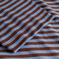 T-shirt Vadstena  - Stripes cappuccino brown/cornflower  blue