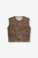 Claes denim leopard gilet