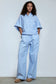 Shirt blue striped