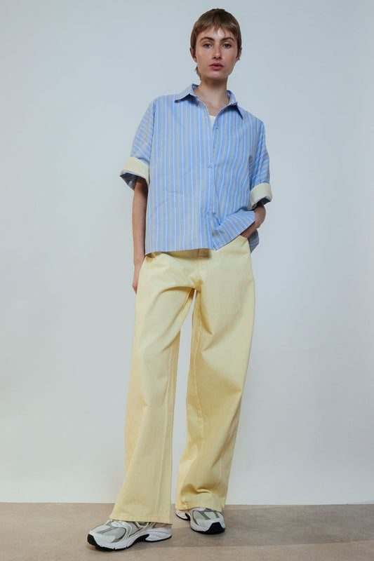 Shirt blue yellow