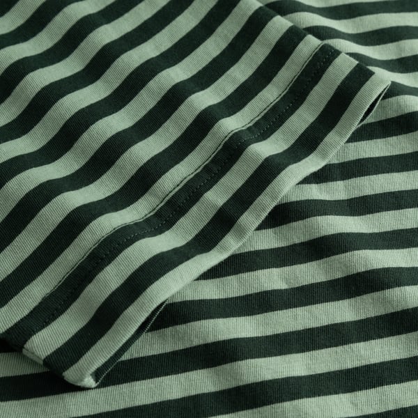 T-shirt Vadstena  - Stripes dark green/granite green