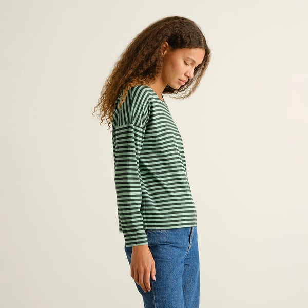 Top Humledal - Stripes dark green / Granite green