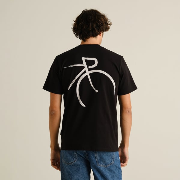 T-shirt Stockholm Painted side bike Black