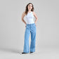 Workwear Pants Vara Denim Pepita Cats Light Blue GOTS