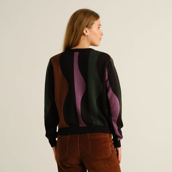 Sweater Arendal - Wavy stripe multi color