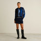 Sweater Arendal - Wavy stripe blue