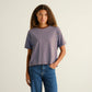 T-shirt Vadstena  - Stripes cappuccino brown/cornflower  blue