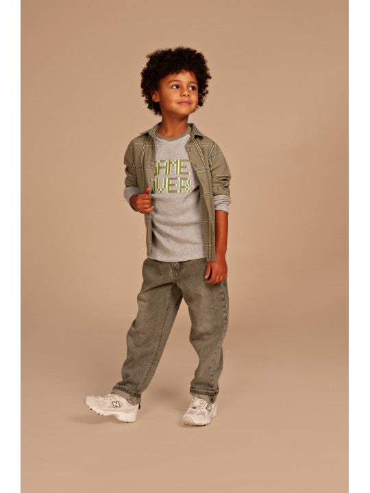 Denim wide fit army