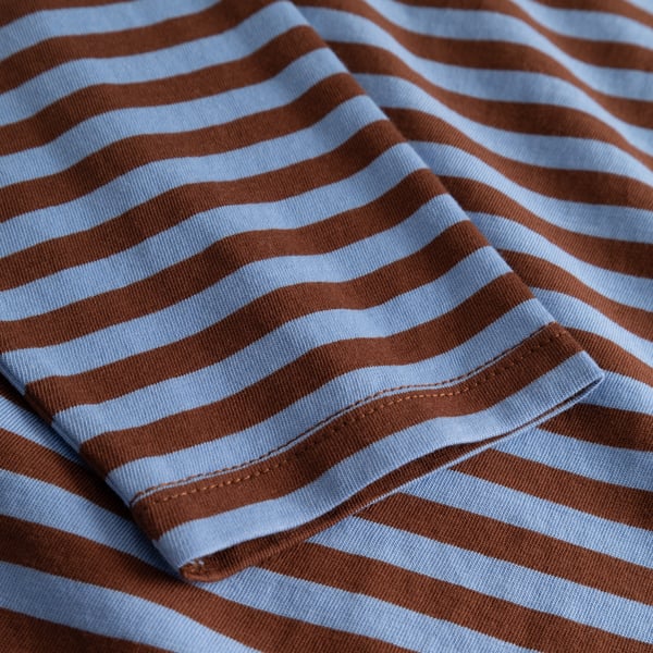 Top Humledal - Stripes cappuccino / cornflower blue