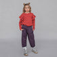 OUTLET - Stripes Red/Blue - Ruffled Longsleeve Top