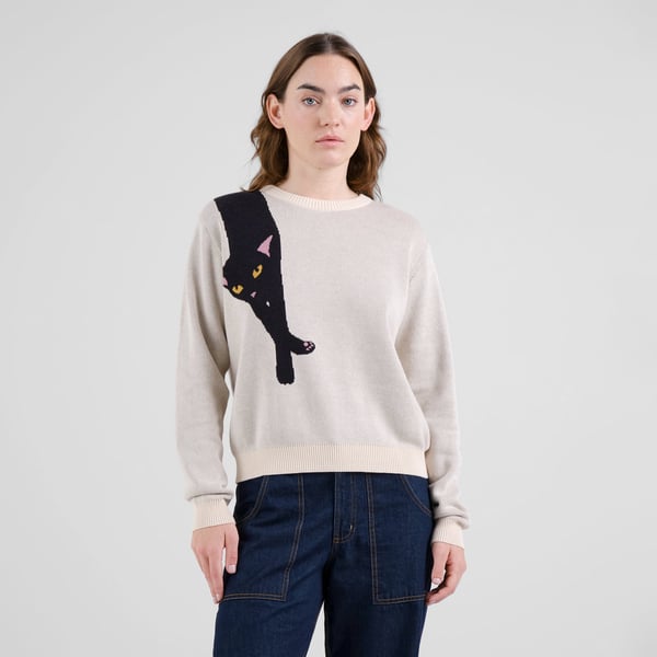 Sweater Arendal - Long cat vanilla white