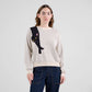 Sweater Arendal - Long cat vanilla white
