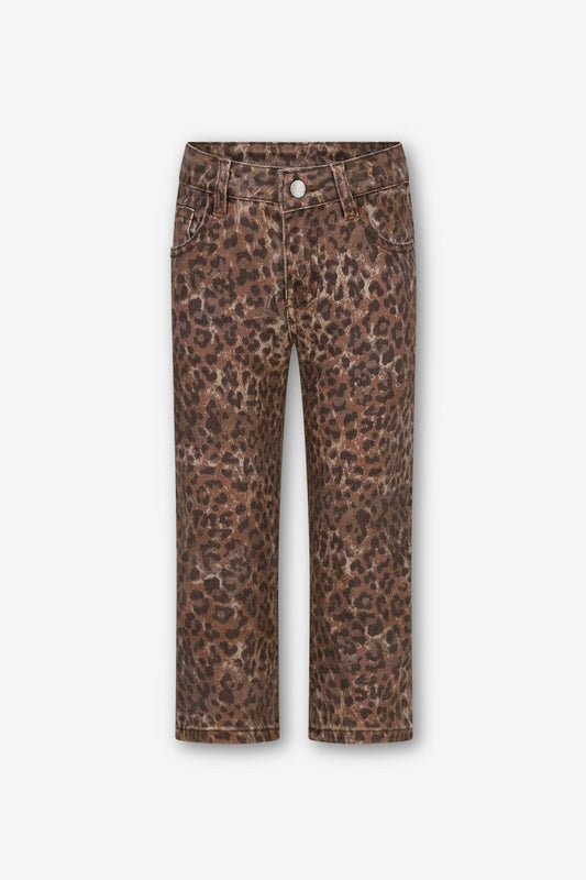 Riley denim leopard pants