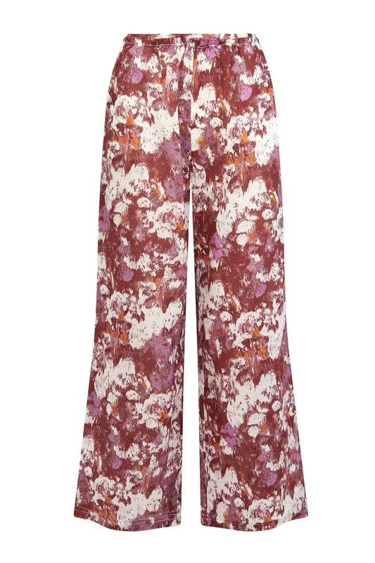 Nari Cotton Palazzo Trouser - Poppy Red