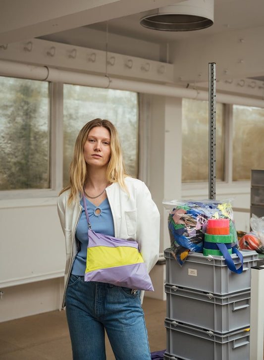 The New Pouch - Idea & Fluo Yellow Large