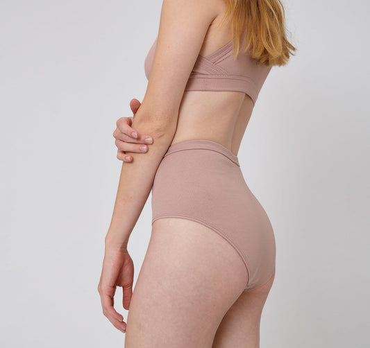Rib-Flex Super High-Rise Briefs 2-Pack - Dusty Rose