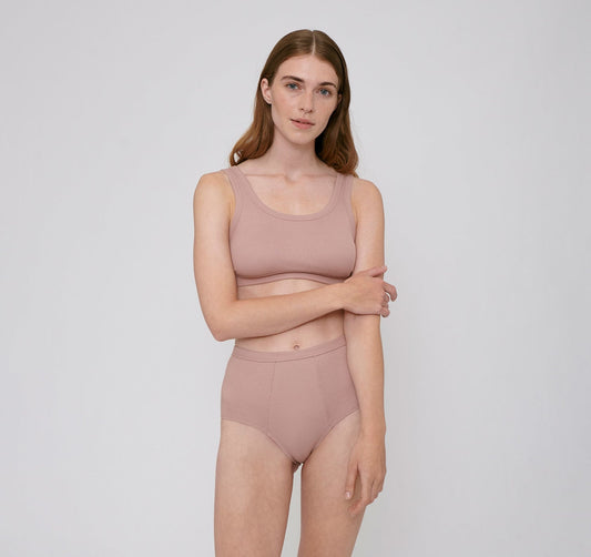 Rib-Flex Super High-Rise Briefs 2-Pack - Dusty Rose